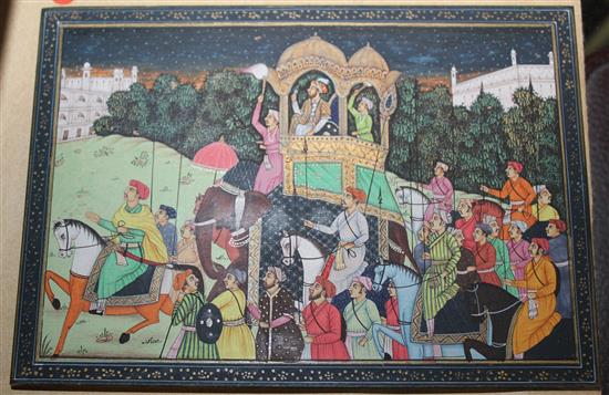 Indian painting on wood panel
